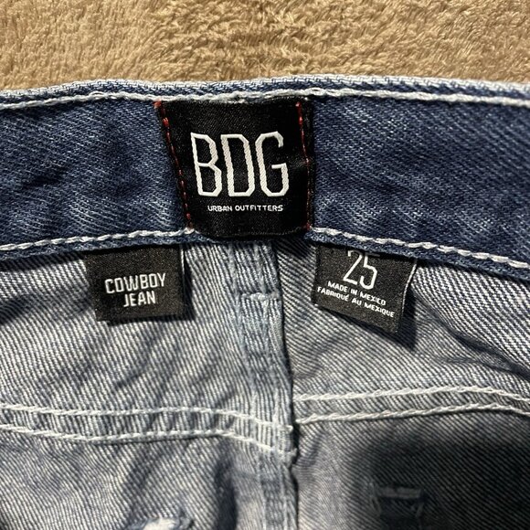 BDG Urban Outfitters Jeans Womens 25 Cowboy High Rise Straight Blue Medium Wash - Picture 2 of 8